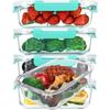 [5-Packs, 36 Oz.] Glass Meal Prep Containers with Lifetime Lasting Snap Locking Lids Glass Food Containers,Microwave, Oven, Freezer and Dishwasher