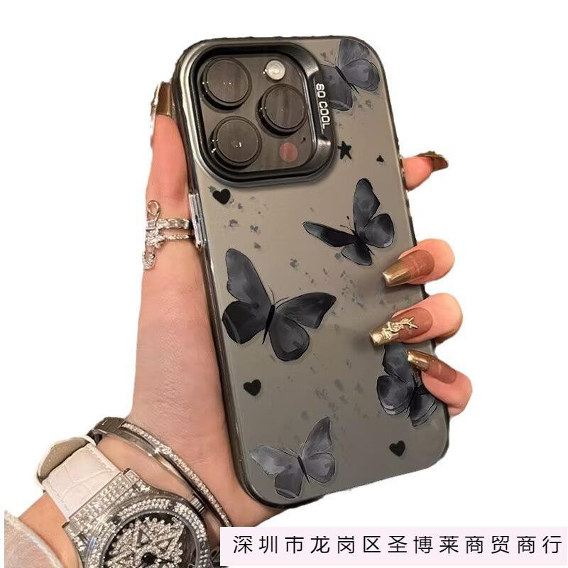 Чехол для мобильного телефона Dark butterfly Apple 15/14ProMax iPhone11/12 прозрачный XRXS противоударный 15 мужчины и женщины xr