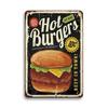 Хот-дог Свежие гамбургеры Металлические жестяные таблички Барбекю Винтажные постеры Домашний декор для кухни Жестяная картина Таблички для магазина фаст-фуда