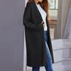 Женские длинные вязаные кардиганы, свитера с длинными рукавами и открытой передней частью, повседневная куртка, пальто, верхняя одежда с карманами