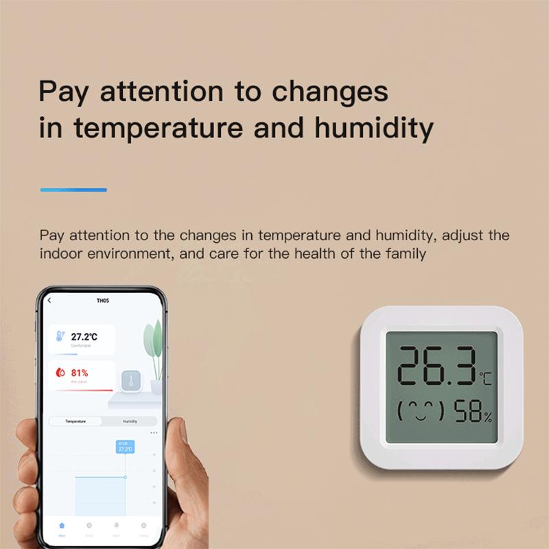 Bluetooth Датчик Температуры и Влажности Мини ЖК-Экран Smart Tuya APP Дистанционное Голосовое Управление Google Термометр Гигрометр