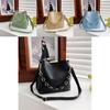 Chic Khaki Green Blue Black Yellow Brown Pu Material Women's Bucket Bag For Spring
