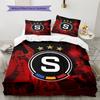 Sparta Prague football logo Pattern Bedding Home Decoration Birthday Gift (1 * duvet cover + 2 * pillowcase, without core)