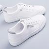 Летние белые туфли, дышащие, новые, женские, с плоской подошвой, универсальные, для спорта и отдыха, парусиновые