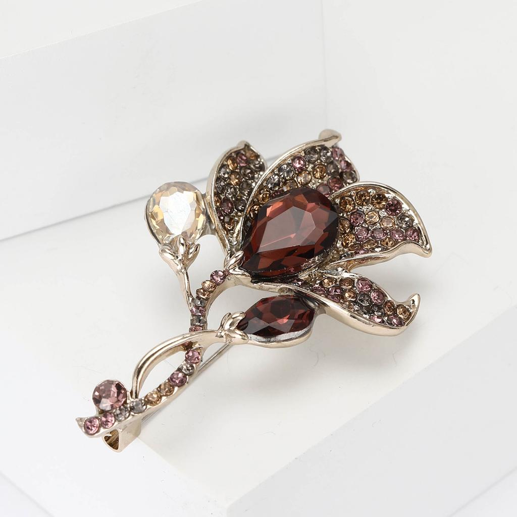 Высококачественный сплав горный хрусталь брошь в виде цветка каллы модная ретро женская одежда корсаж ювелирные изделия булавка