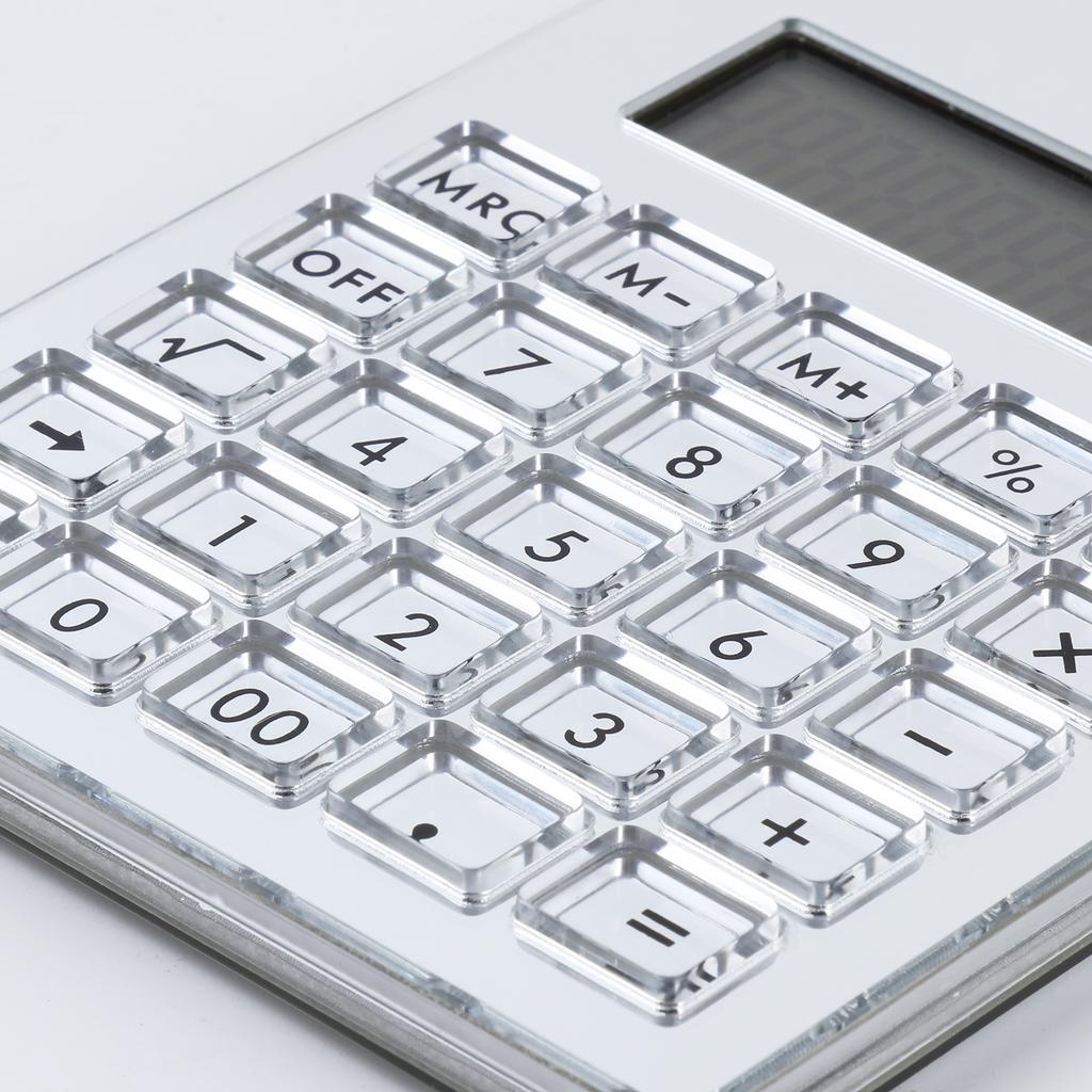 Акриловый калькулятор, гибридный калькулятор с питанием от батареи и солнечной энергии, базовый калькулятор, настольные аксессуары для дома и офиса