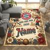 Bayern Munich Football Artwork Floor Rug Office Rug Design for Playrooms Kitchen Living Rooms Dormitory Anti-slip Rug Decorate Offices
