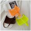 Transparent Vintage Handbags Crossbody Bag for Women Candy Color Fashion Mini Shoulder Messenger Bag PVC Jelly Tote Underarm Bag