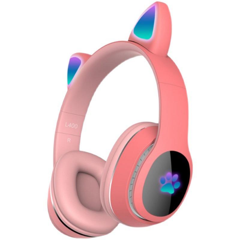 Милые Светящиеся Bluetooth-наушники с кошачьими ушками для детей - Модные Беспроводные Наушники для Девочек