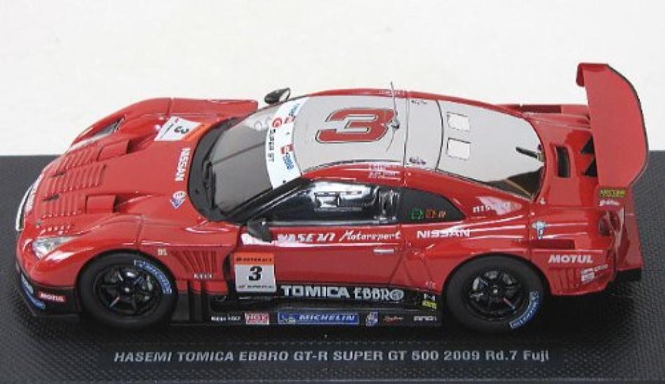 Ebro scale Hasemi Tomica Ebro Super GT500 2009 Round 7 Fuji Finished Model 1/43 GT-R (44235)