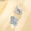 Серьги из стерлингового серебра 925 пробы с натуральным небесно-голубым топазом, изысканные украшения для женщин, хороший подарок, цветочный дизайн