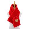 Women Faux Rabbit Fur Plush Shawl Neck Warmer Solid Color Cross Scarf Neckerchief Wrap
