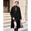 Women's Elegant Mid-Length Wool Blend Coat
