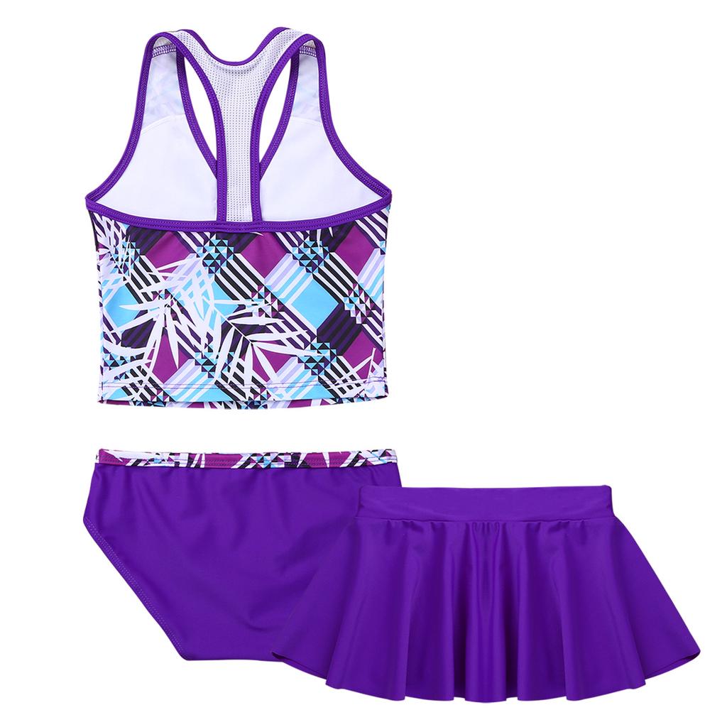 3Pcs/Set Girls Swimwear Tops Bottoms Skirt Baby Bikinis Kids Bathing Swim Suit Swimsuit Beachwear