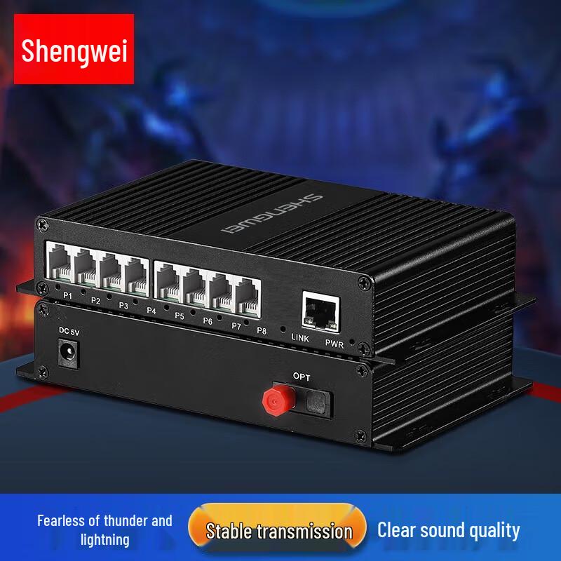 Shengwei 8-Channel Digital Telephone Optical Transceiver