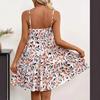 Women's Dress Summer Thin Shoulder Straps V-neck Loose Printed Suspender Dress