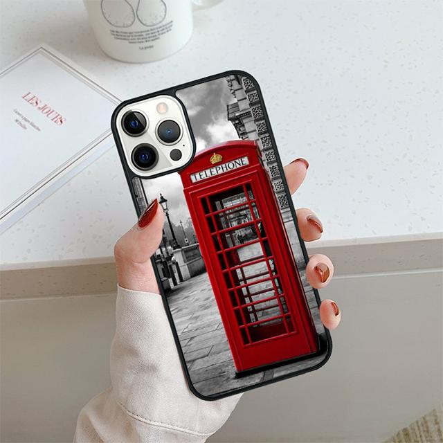 Telephone Box London Union Jack Phone Case For iPhone 17 Air 13 12 14 15 16 Cover For Apple Pro Max 6S Plus
