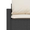2 Piece Outdoor Dining Set with Cushions Black Poly Rattan