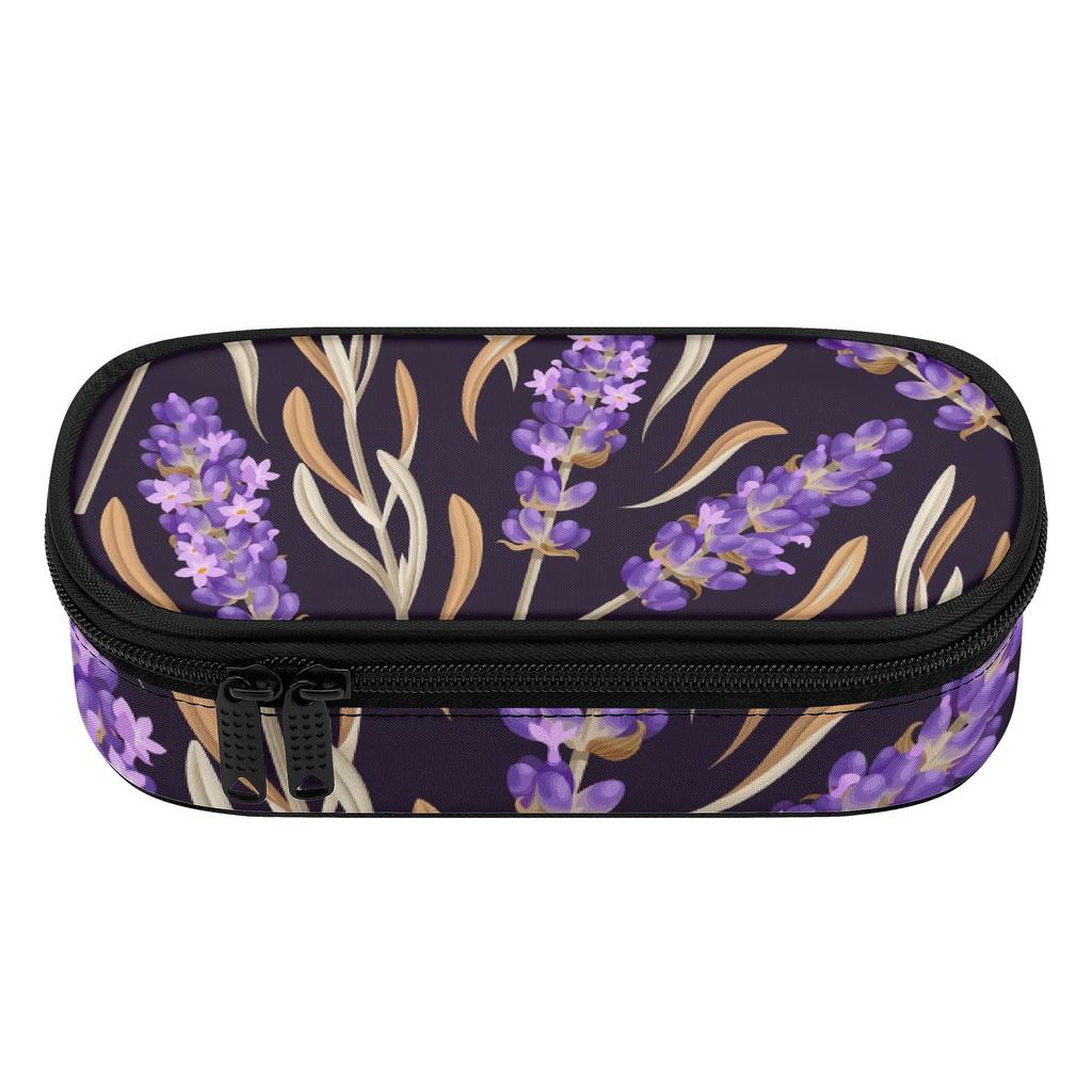 Pen Case Portable Scratch Resistant Polyester Zipper Closure with Mesh Pocket Removable Divider and Pen Slots for Classroom Use