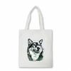 Сумка для покупок с 3D принтом волка, женская эко-сумка на плечо большой вместимости, модная складная холщовая сумка, сумка-шопер в стиле аниме Bolsas