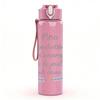 1PC French Romantic Quote Floral 750ml Color Plastic Sports Water Bottle Leakproof Flip Straw Lid Suitable for Sports Office Home Use