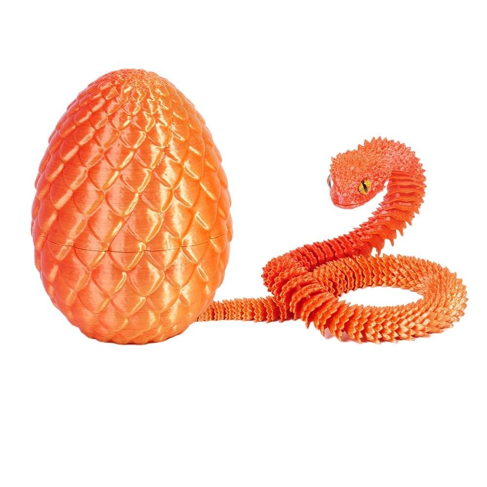 Яйцо змеи 3D-печатные игрушки змеи креативная имитационная модель животного рождественские украшения