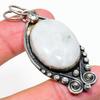 Natural Rainbow Moonstone, Topaz Gemstone 925 Sterling Silver Pendant 2.44" t7T22