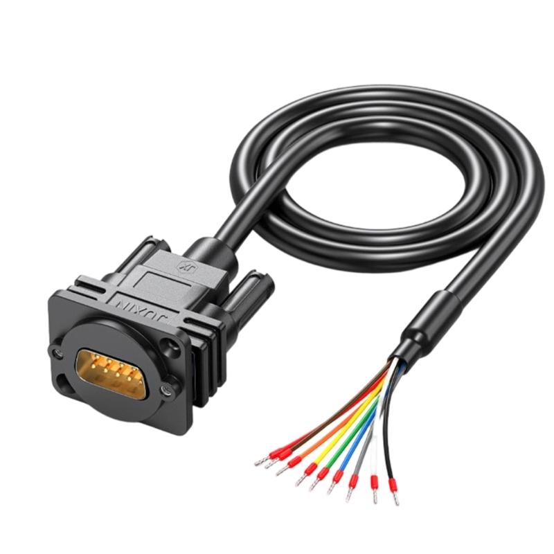 Профессиональный кабель DB9Pin RS232 (папа) на открытый конец с медными проводниками и экранированием из алюминиевой фольги