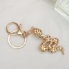 Творческий сплав бриллианты усыпанные водой бриллианты зодиакальный сплав змея брелок автомобиль сумка кулон подарок ключ подвески украшения