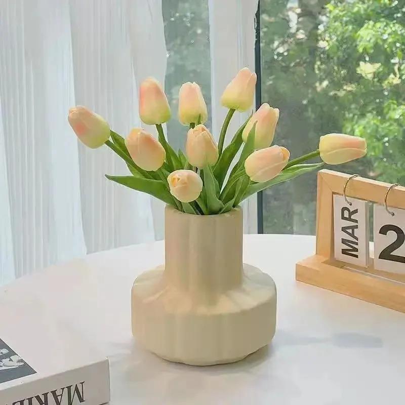 1-50pcs of Artificial Plant Tulip Soft Pole Room Dining Table Decoration Wedding Party Garden DIY Christmas Anniversary Decor