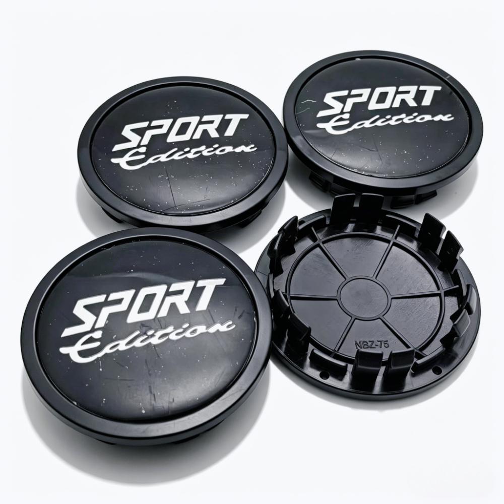 4pcs/Set 75mm / Clips 65mm Sport Edition Logo Emblem Badge Car Wheel Center Caps Wheel Hub Dust Cover Rim Hubcap Car Accessories