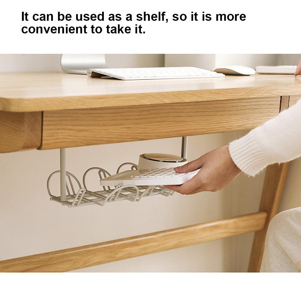 Strong Hanging Wire Cord Power Strip Organizer Shelf Socket Storage Rack Under Desk Cable Management Tray Adhesive