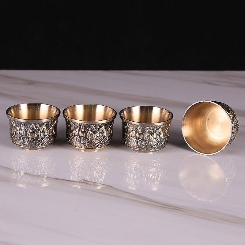 Серебряный чайный набор, бытовая высококачественная чашка для чая Гунфу, ретро поднос для чайника, чайный набор, практичные подарки