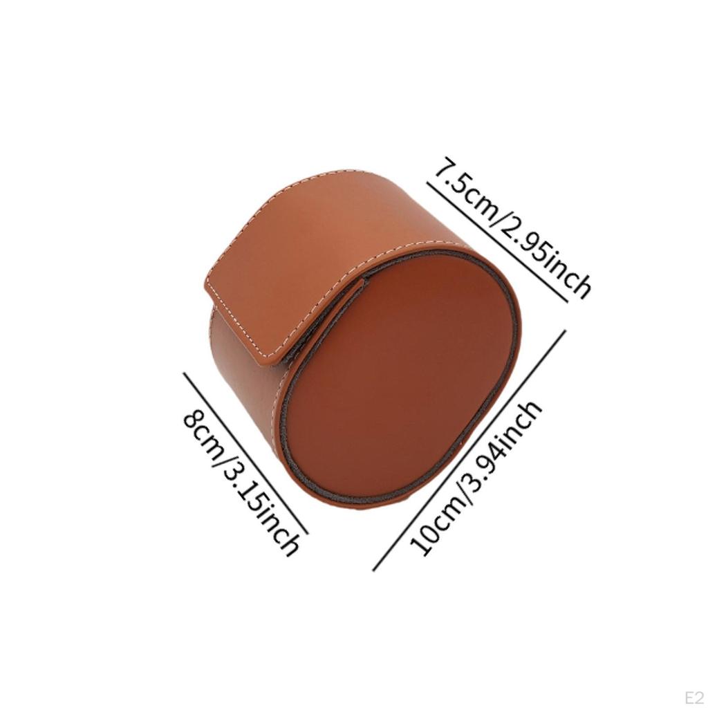 Leather Watch Case Roll for Men and Women Organizer Storage Box Single