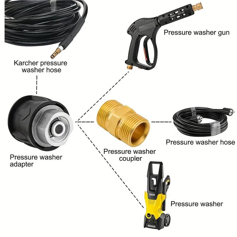 Адаптер M22-14 мм на Karcher Lavor Bosch - 2320PSI Быстросъемный для моек высокого давления Karcher Nilfisk - Прокладка O-Ring, герметичный
