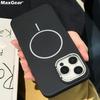 Роскошный матовый жесткий ультратонкий чехол для телефона iPhone 16 15 14 Plus 13 12 11 Pro Max с магнитным чехлом для беспроводной зарядки Magsafe