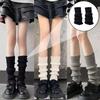 1 Pair Winter Calf Covers Knitted Anti-slip High Elasticity JK Lolita Style Piled Socks Elastic Thickened Daily Wear Sports Outing Leg Warmers