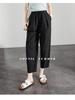 Wrinkle elastic waistband thin casual pants for women in summer 2026, fashionable, loose and versatile, slimming Harun pants