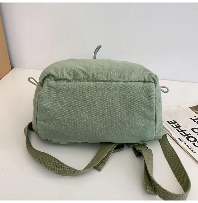 Washed Canvas Schoolbag Women's Casual Backpack College Students' Casual Class Backpack