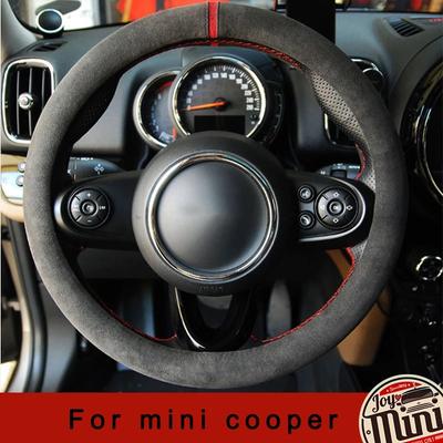 Чехол на руль автомобиля для Mini Cooper, аксессуары, автомобильный замшевый чехол на руль для Mini Cooper, индивидуальный заказ