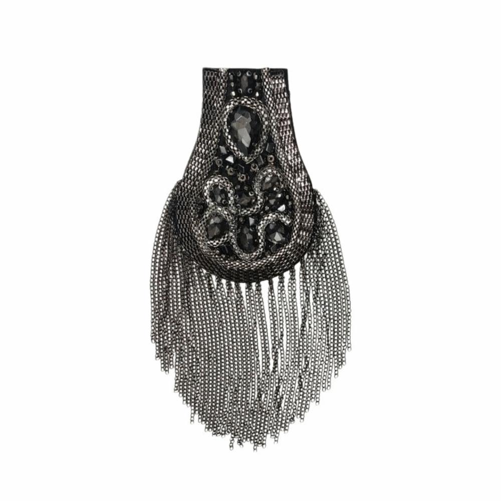 Rhinestone Shoulder Board Decorative Shoulder Mark Fancy Looks Tassel Epaulettes Stage Performance