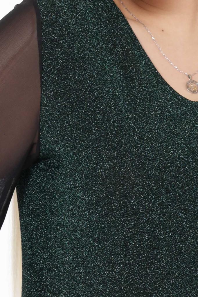 Женское платье большого размера. Блестящее стильное платье больших размеров 21B-2305.