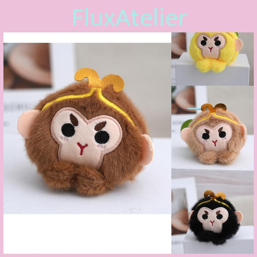 Charming Monkey Plush Toy Sun Wukong Keychain Adorable Decor Soft Pp Cotton Material