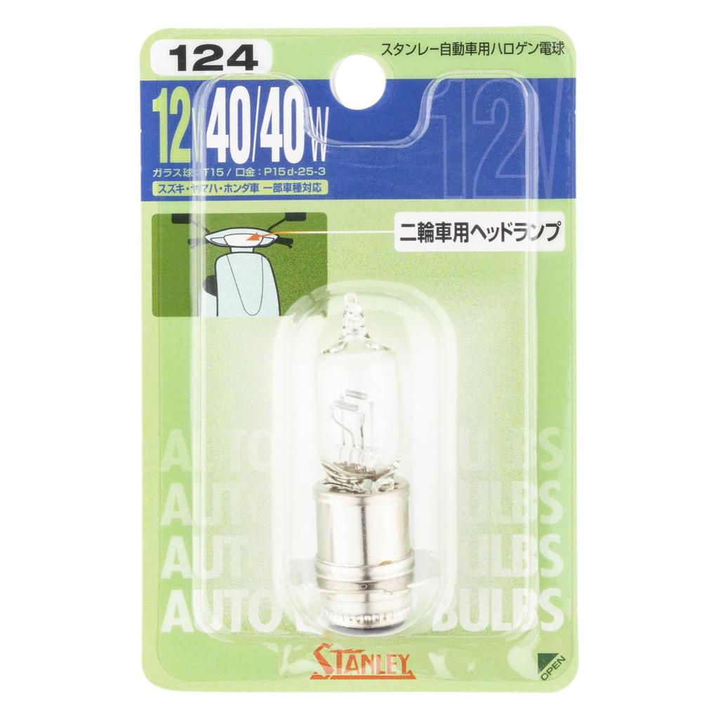 STANLEY Electric Blister 12V NO124 (STANLEY) Bulb, 40/40W,