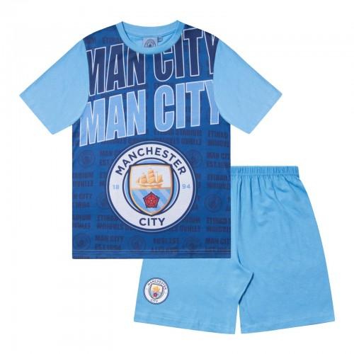 Manchester City FC Boys Ruben 3 Sublimated Short Pyjama Set