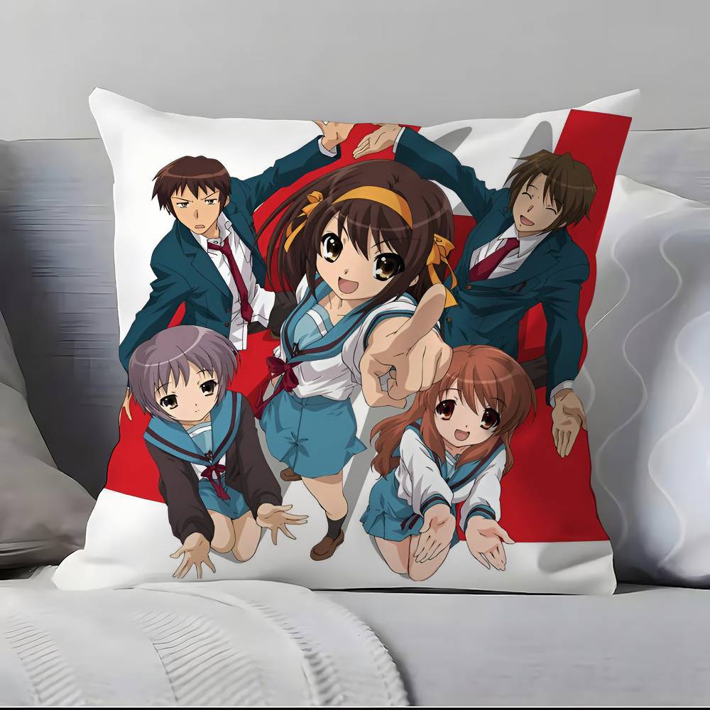 The Melancholy Of Haruhi Suzumiya Anime Pillow Case Pillowcase Soft Skin Friendly & Comfortable With A Hidden Zipper