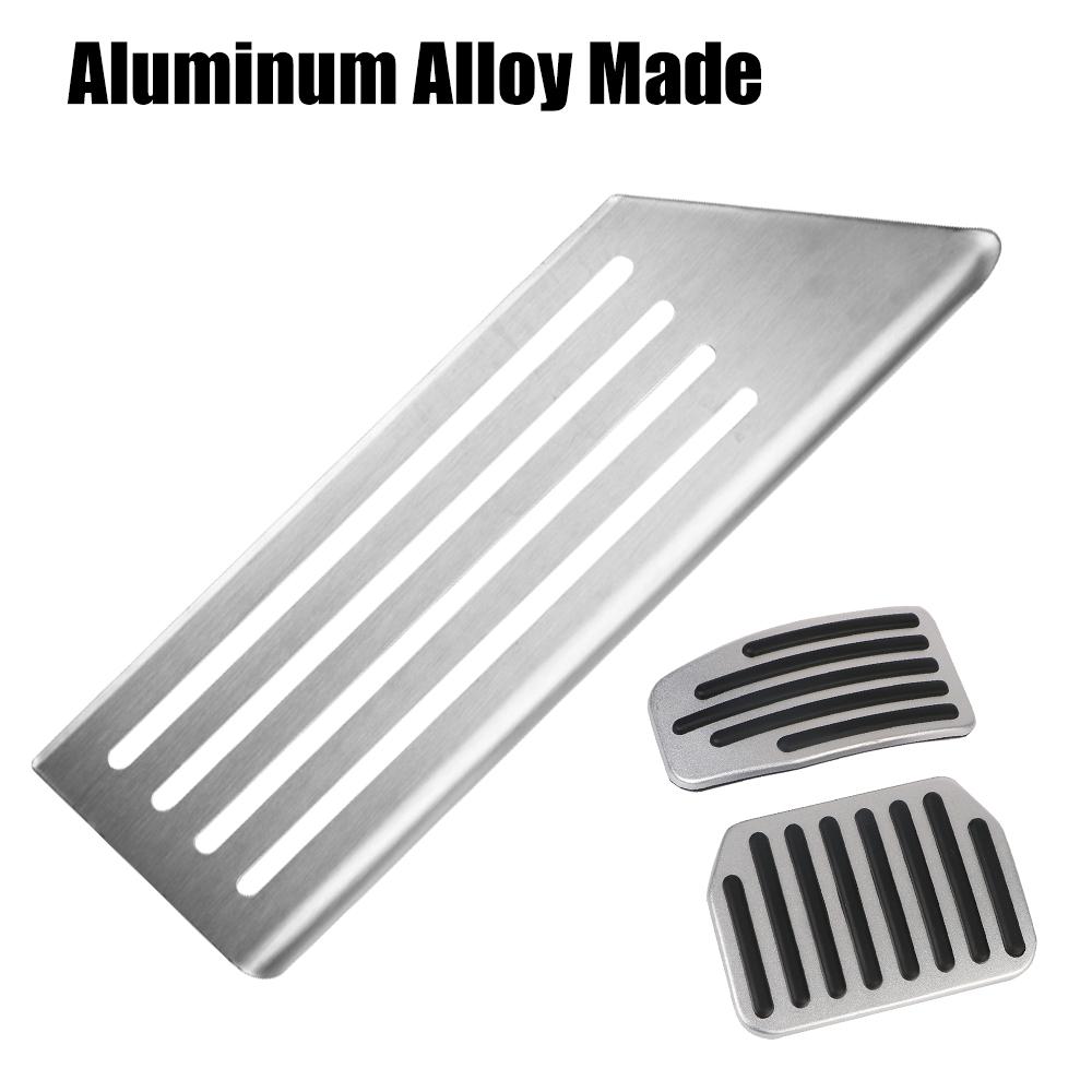 Foot Pedal Aluminum Alloy Rest Brake Pedals Auto Interior Parts Car Accessories With Rubber Pads Cover For Tesla Model 3 Y