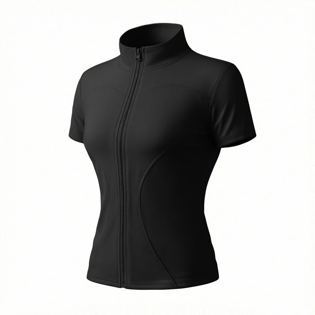 Sports jacket women's slim and thin quick-drying yoga clothes top short-sleeved Pilates training running feather tennis clothes