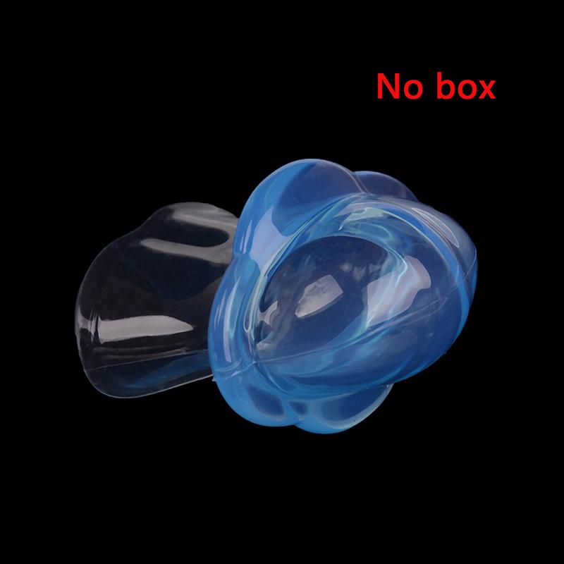 Портативный синий силиконовый чехол для языка с клеем