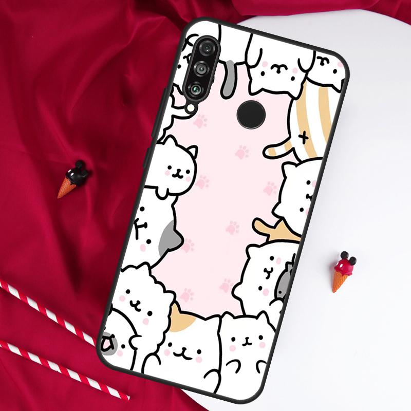 Милый Кавайный Кот Для Huawei Nova 5T 12s 12i 11i Y90 Y70 Y60 Y61 Y91 Y72 9 10 SE P20 P40 Lite P60 P30 Pro Чехол